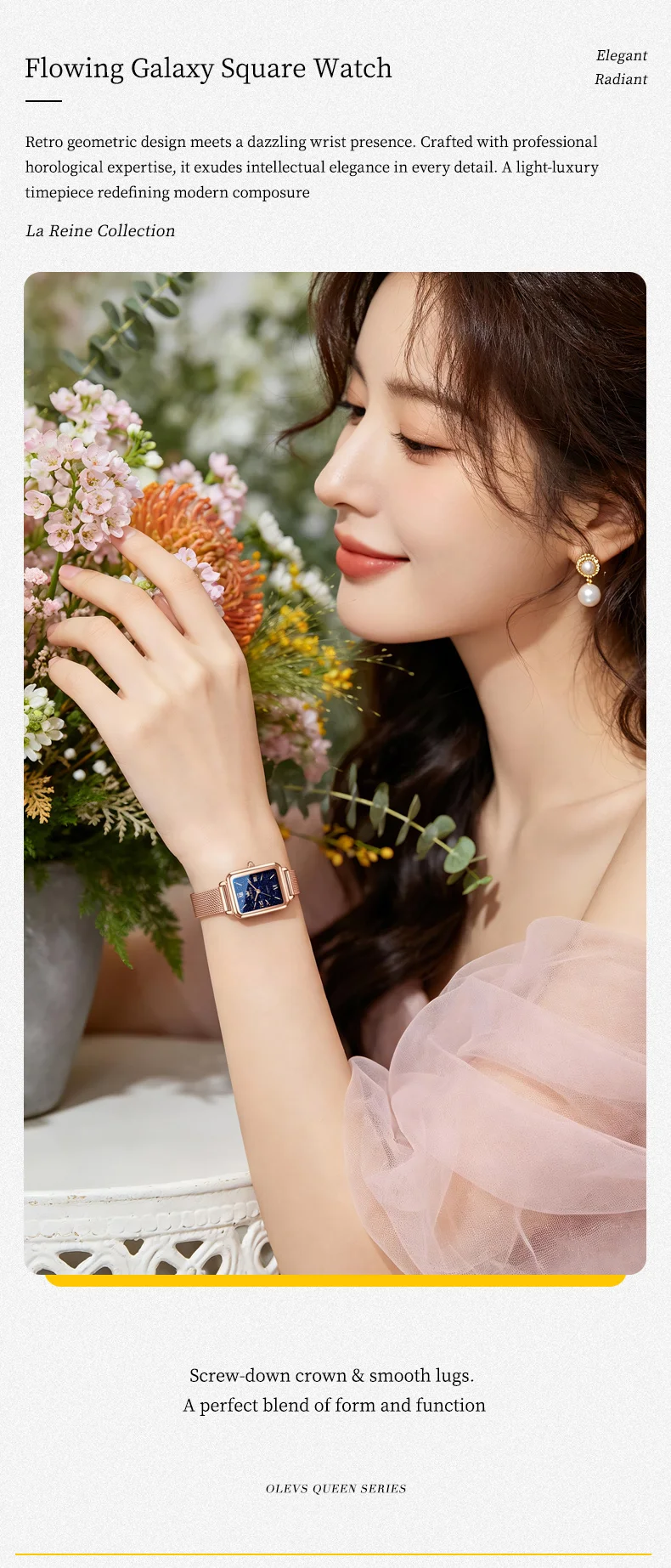 OLEVS 5705 Bands Luxury Designer Watch Bands Best-selling Styles Waterproof Luminous Lady Woman Quartz Watch 3