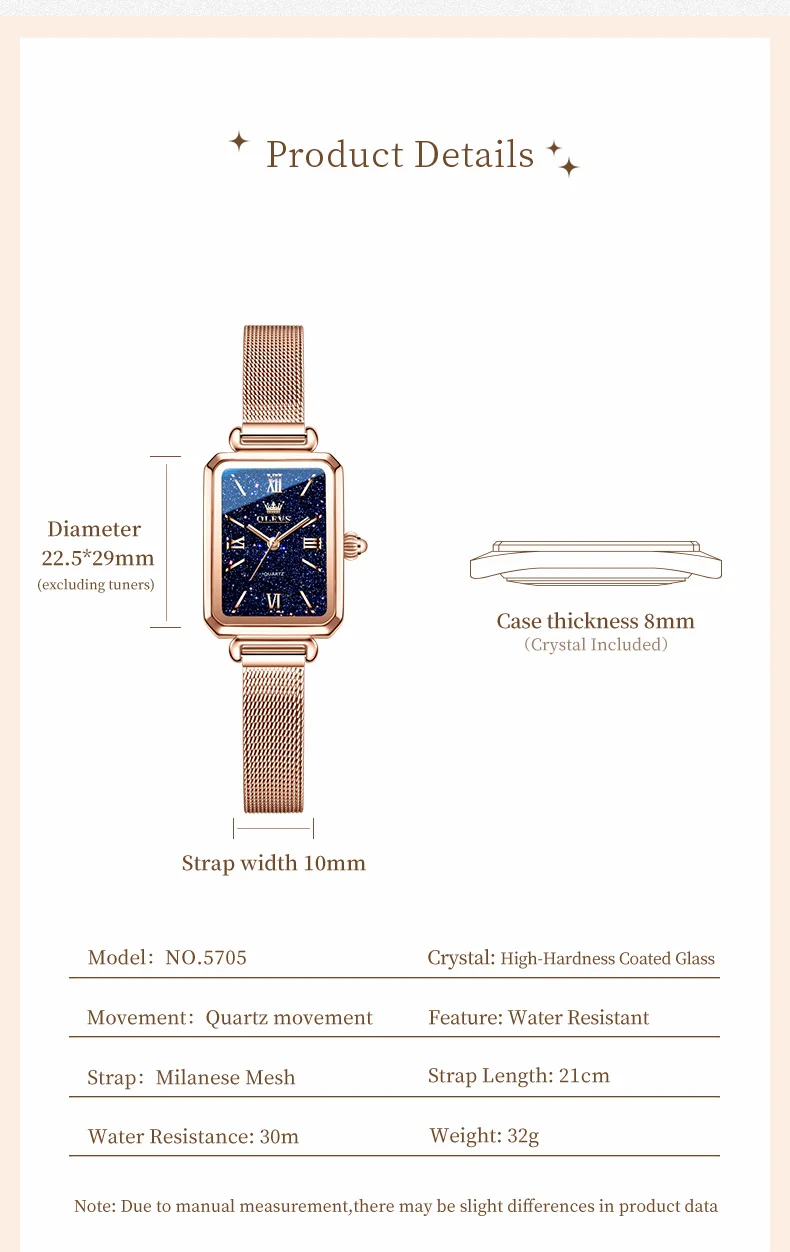 OLEVS 5705 Bands Luxury Designer Watch Bands Best-selling Styles Waterproof Luminous Lady Woman Quartz Watch 9