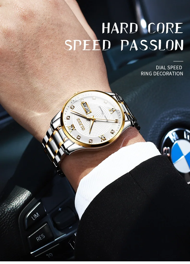 OLEVS 6603 Waterproof Luxury Watch Stainless Steel Classic Relojes Gold Watch for Man Mechanical Wrist Watch 14