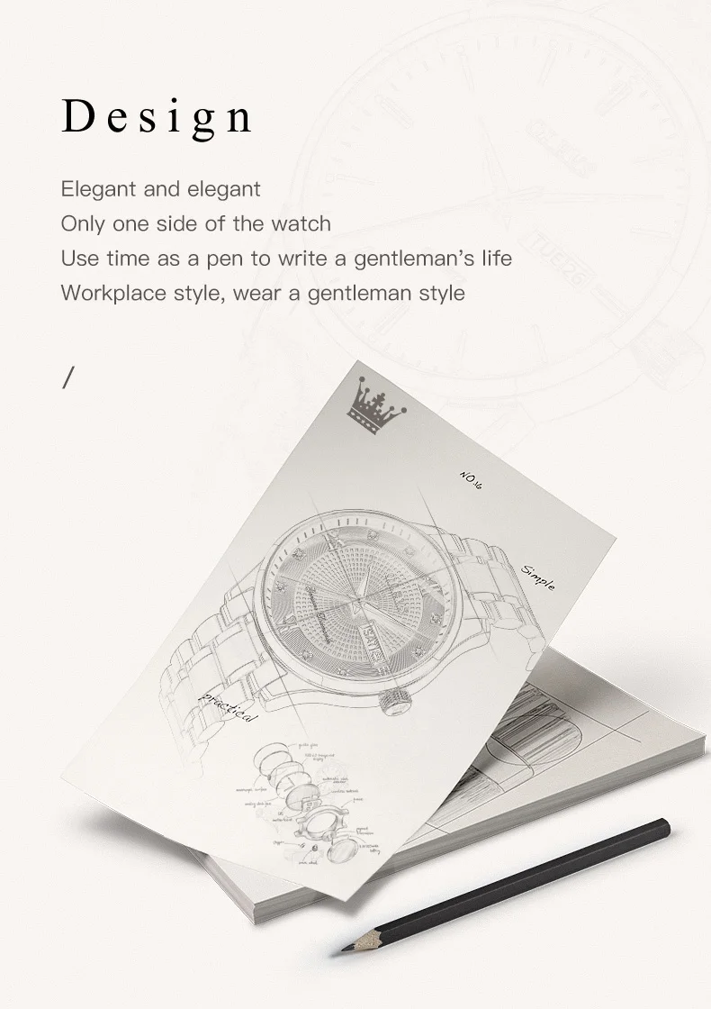 OLEVS 6603 Waterproof Luxury Watch Stainless Steel Classic Relojes Gold Watch for Man Mechanical Wrist Watch 2